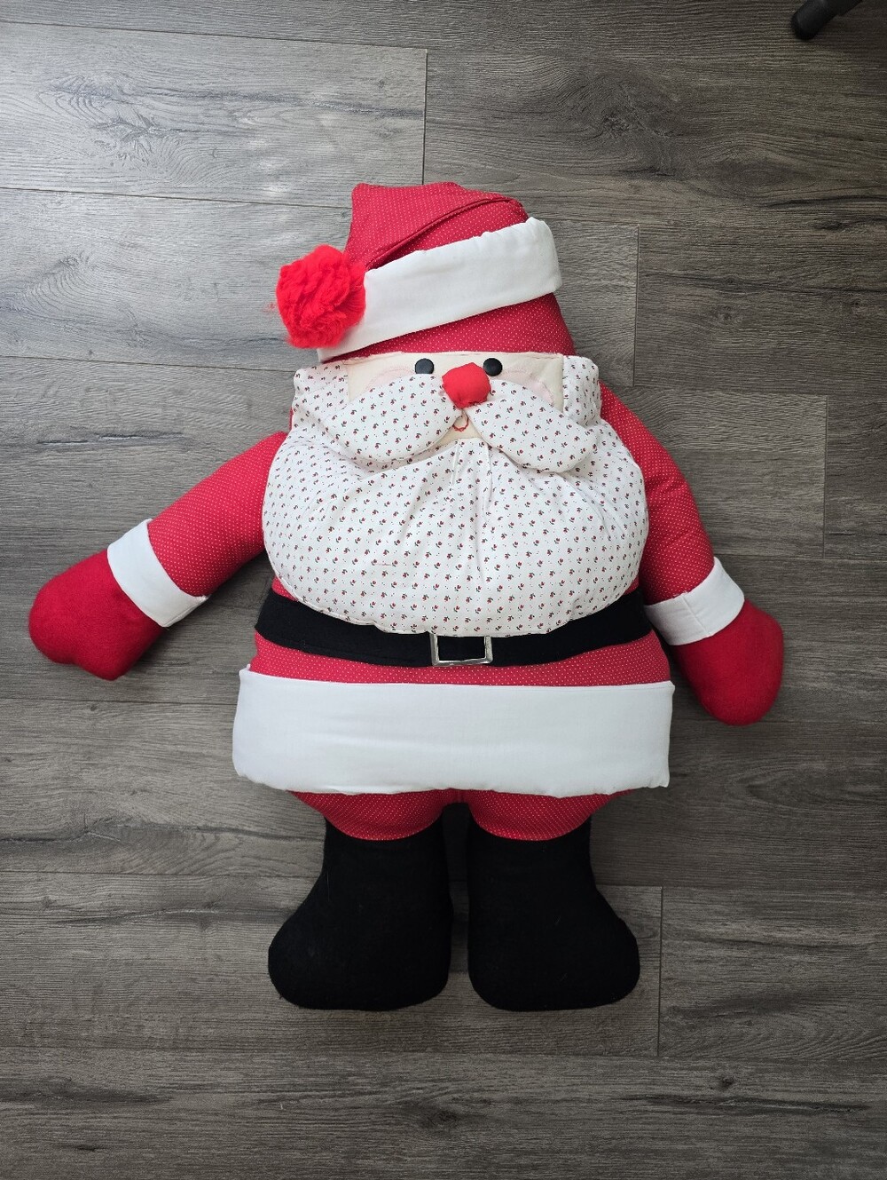 Vintage Handmade Santa Claus Stuffed Plush Decor Christmas Primitive Farmhouse